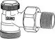 Verschraubung in Eckform mit Gewindeanschluss, hergestellt von IMI Hydronic Engineering, geeignet für Rohre in Heizungsanlagen.